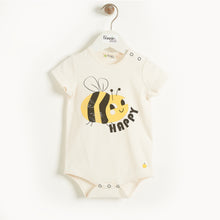 Load image into Gallery viewer, Bee Happy Baby Bodysuit, Organic Cotton, The Bonnie Mob
