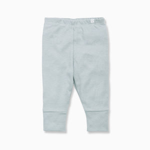 Organic Cotton blue stripe baby leggings 