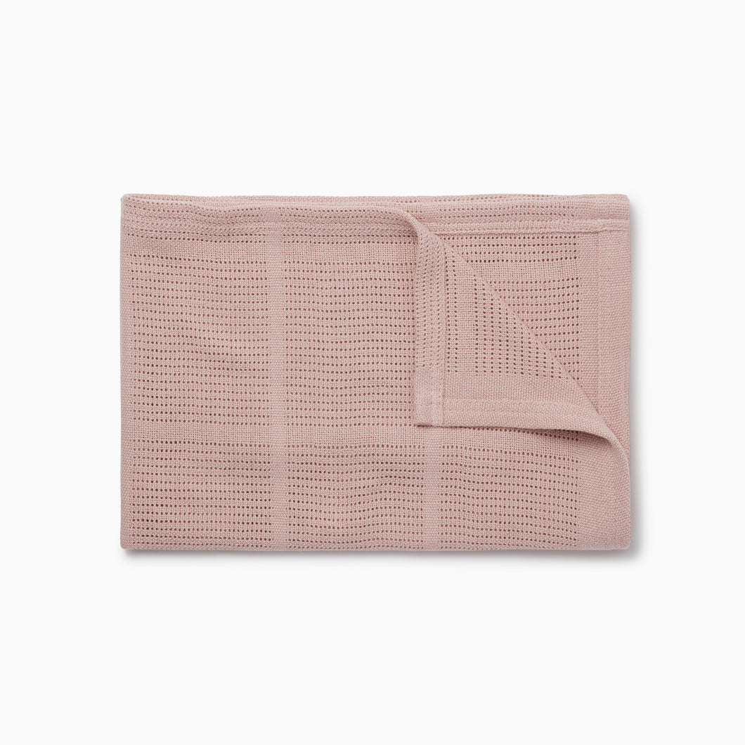 Pink baby blanket organic cotton 