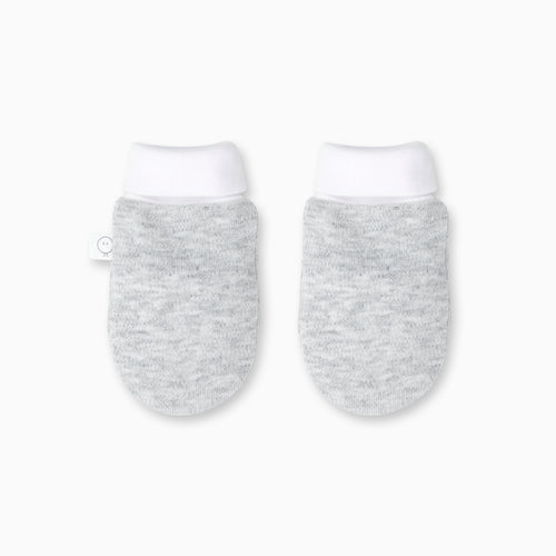 Baby Grey Mittens, Organic Cotton