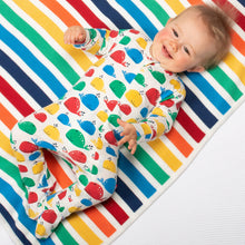Load image into Gallery viewer, Organic cotton whale baby sleepsuit 
